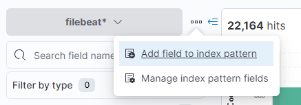 The add field button in Kibana Discover